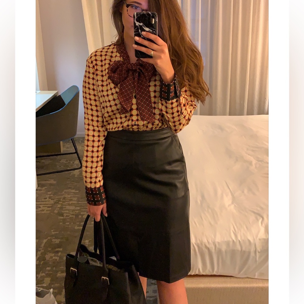 Faux Leather Pencil Skirt